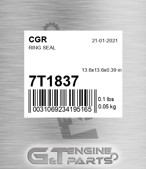 7T1837 CGR Ring Seal