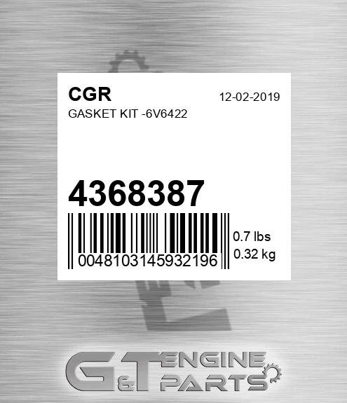 4368387 Gasket Kit -6v6422