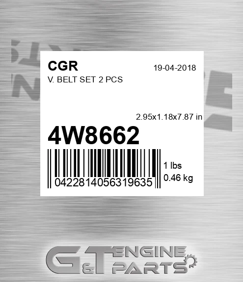4W8662 CGR V. Belt Set 2 Pcs