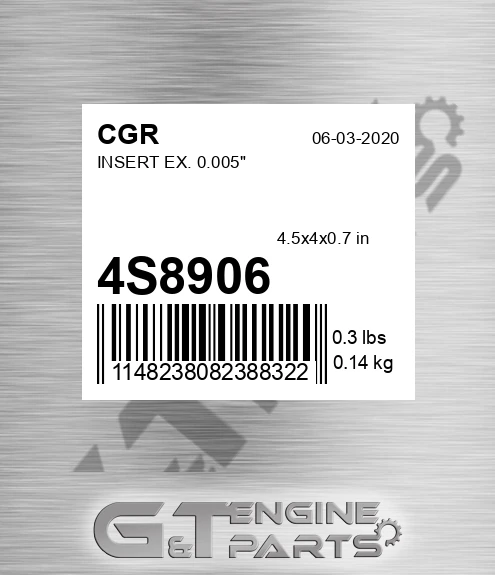 4S8906 Insert Ex. 0.005"