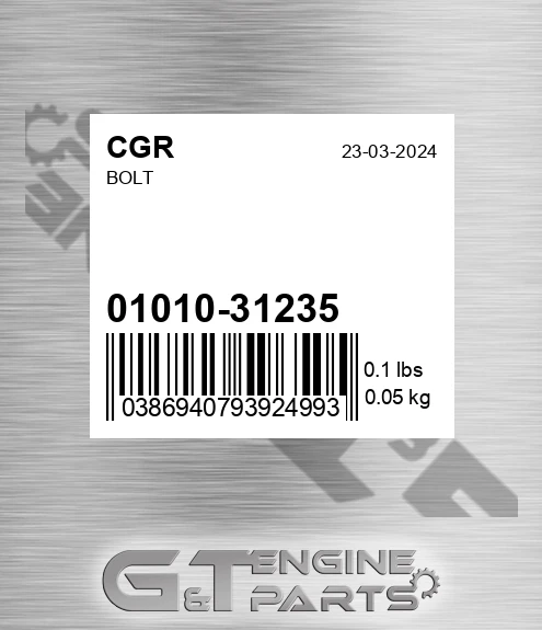 01010-31235 Bolt for CGR
