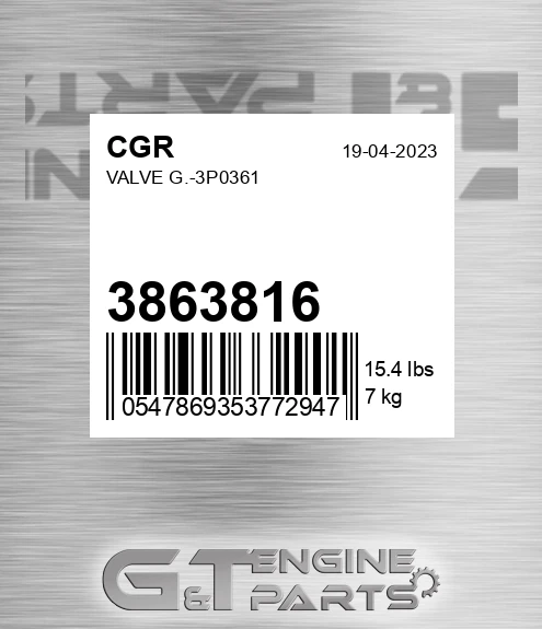 3863816 CGR Valve G.-3p0361