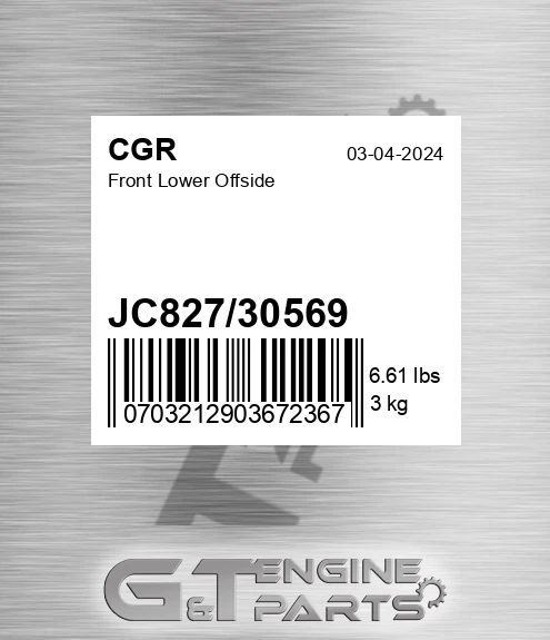 JC827/30569 Front Lower Offside