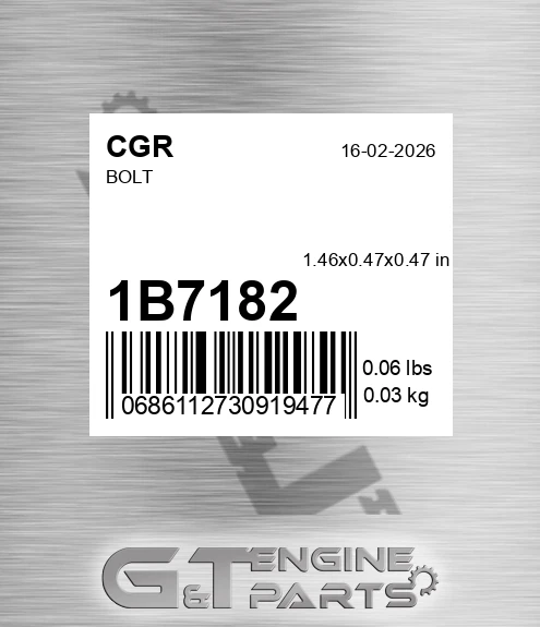1B7182 CGR Bolt