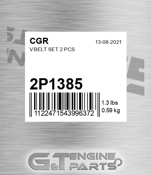 2P1385 V.belt Set 2 Pcs