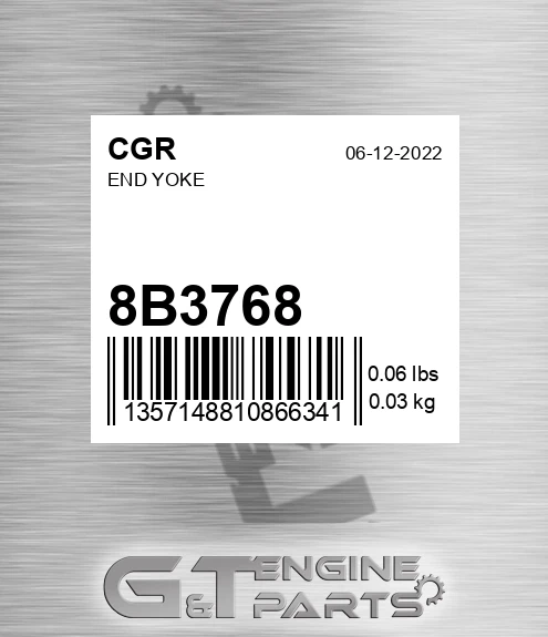 8B3768 End Yoke