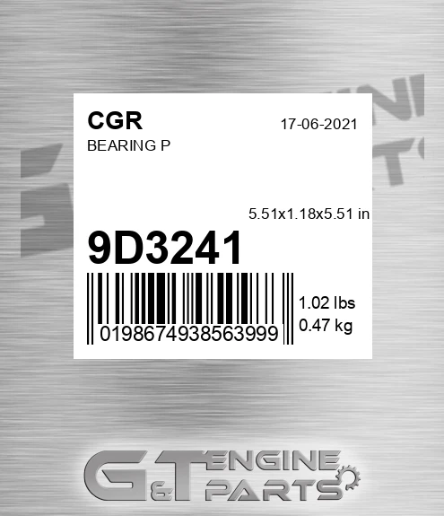 9D3241 CGR Bearing P