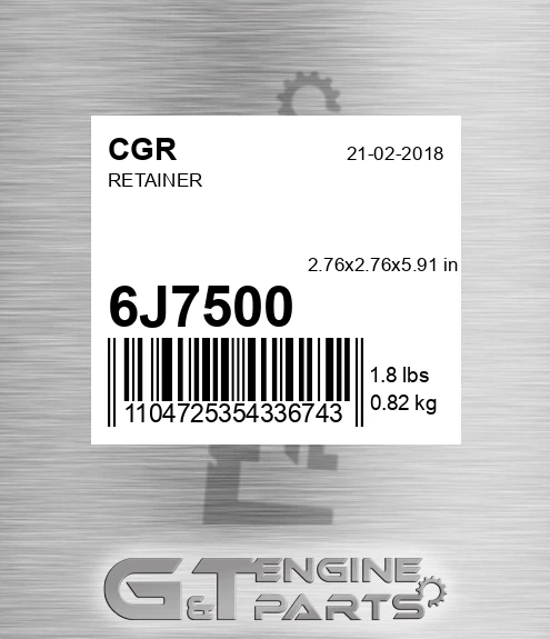 6J7500 Retainer