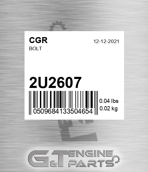 2U2607 Bolt for CGR