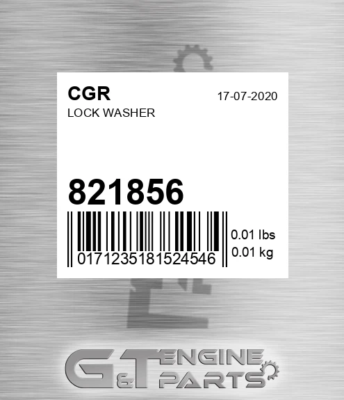 821856 Lock Washer