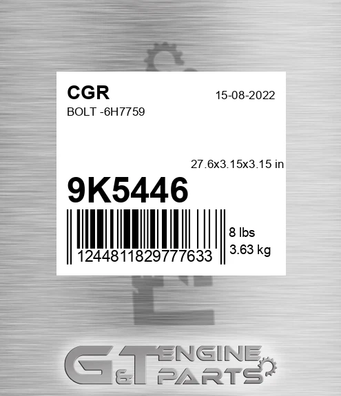 9K5446 CGR Bolt -6h7759