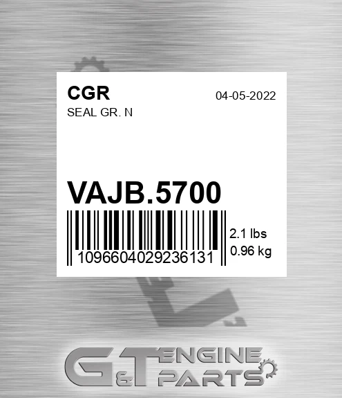 VAJB.5700 Seal Gr. N