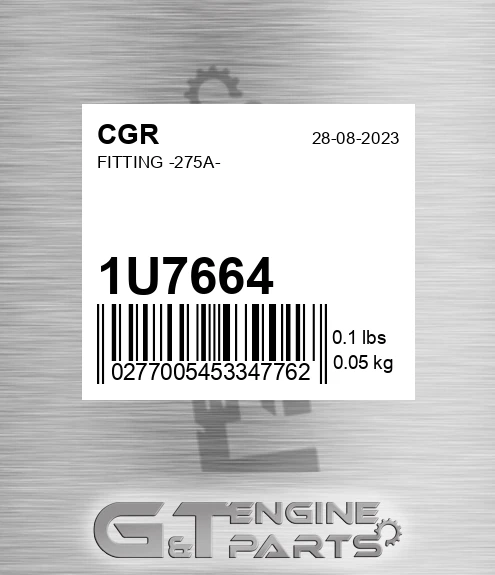 1U7664 CGR Fitting -275a-
