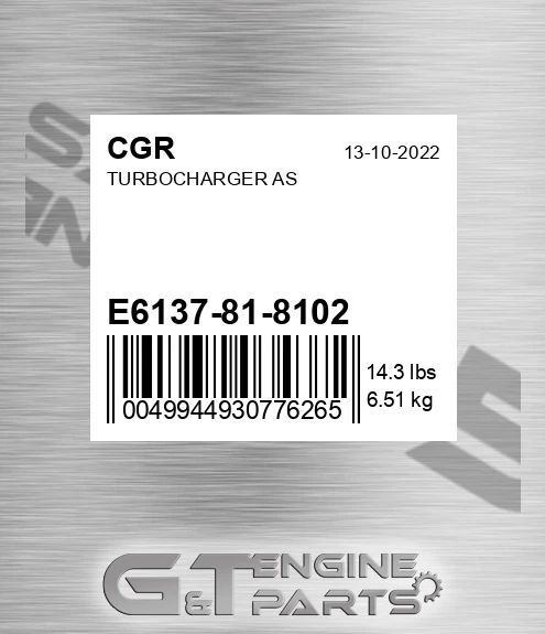 E6137-81-8102 Turbocharger As