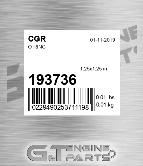193736 CGR O-ring
