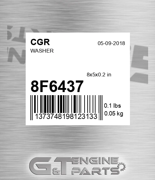 8F6437 CGR Washer