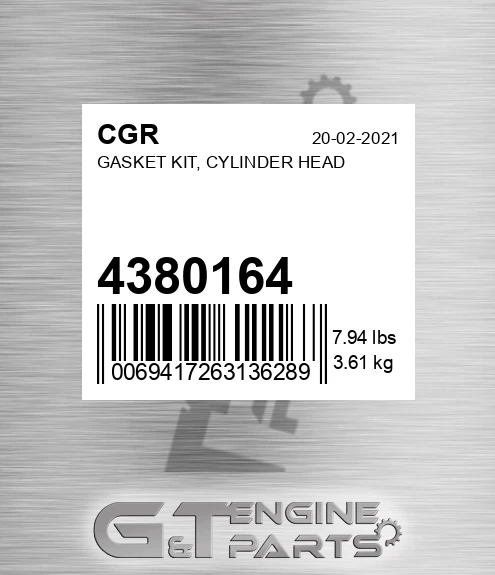 4380164 CGR Gasket Kit, Cylinder Head