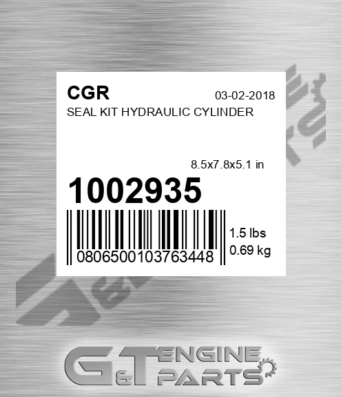 1002935 Seal Kit Hydraulic Cylinder