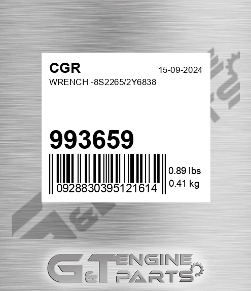 993659 CGR Wrench -8s2265/2y6838