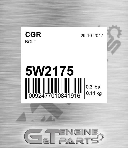 5W2175 CGR Bolt