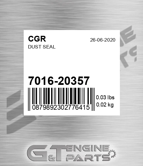 7016-20357 CGR Dust Seal