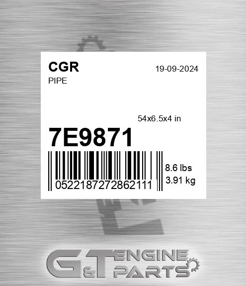 7E9871 CGR Pipe