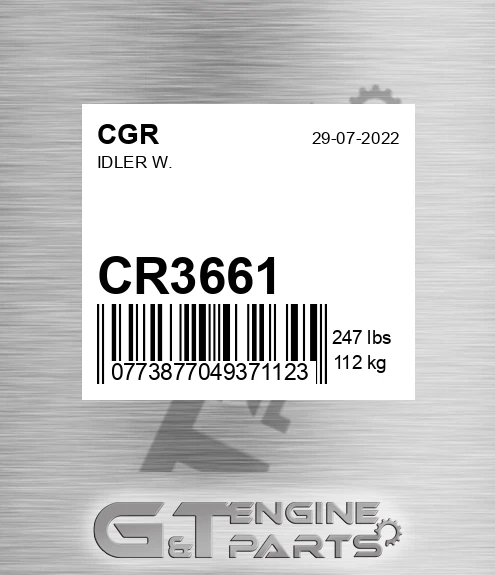 CR3661 Idler W.