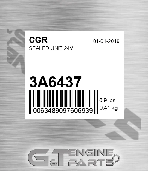 3A6437 Sealed Unit 24v.