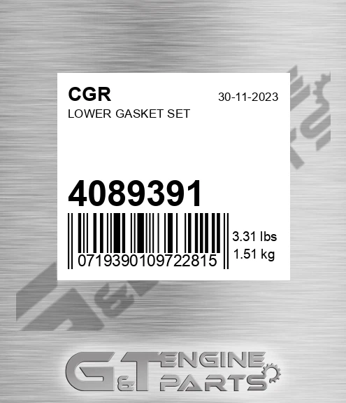 4089391 Lower Gasket Set