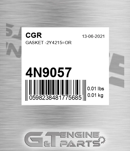 4N9057 CGR Gasket -2y4215=or