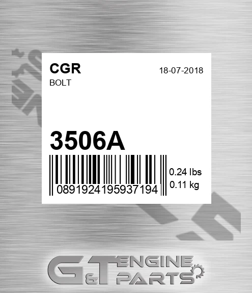 3506A Bolt