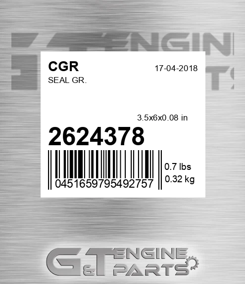 2624378 CGR Seal Gr.