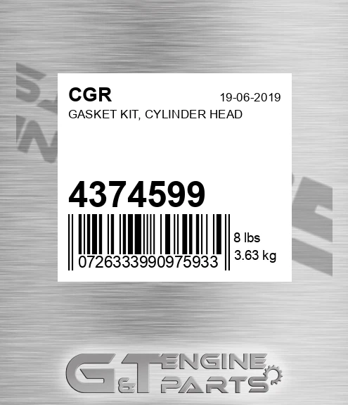 4374599 Gasket Kit, Cylinder Head