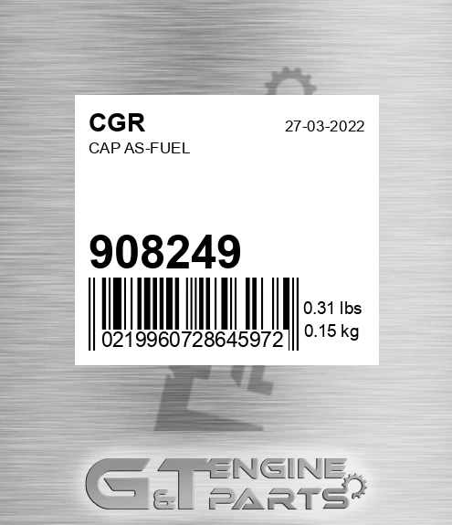 908249 Cap As-fuel