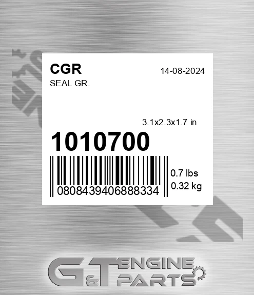1010700 CGR Seal Gr.
