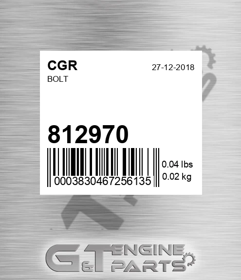 812970 CGR Bolt