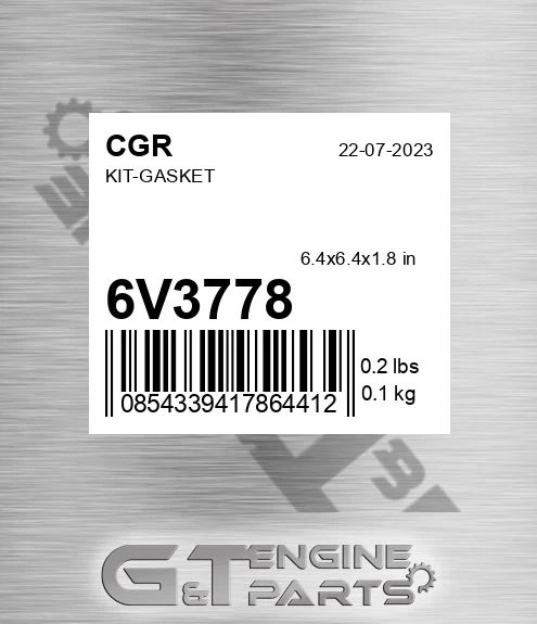 6V3778 CGR Kit-gasket