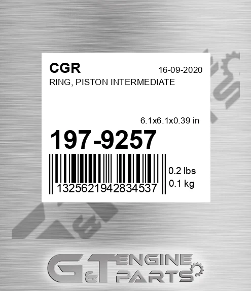 197-9257 Ring, Piston Intermediate