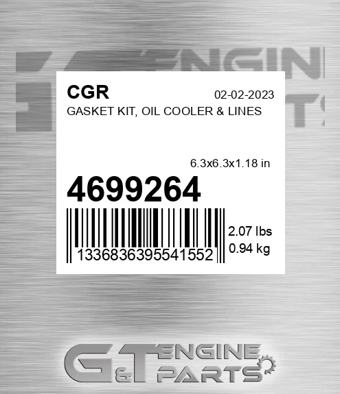 4699264 Gasket Kit, Oil Cooler & Lines