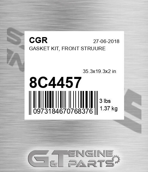 8C4457 Gasket Kit, Front Struure for CGR