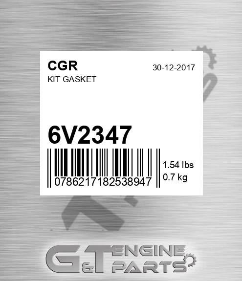 6V2347 CGR Kit Gasket