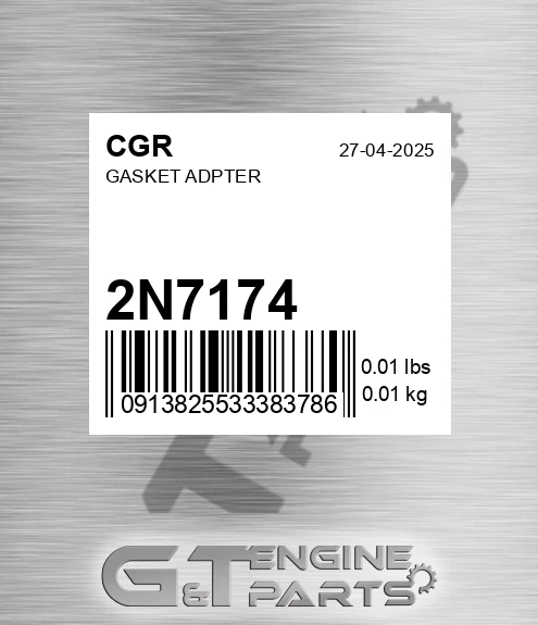 2N7174 CGR Gasket Adpter