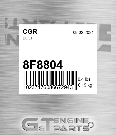 8F8804 Bolt