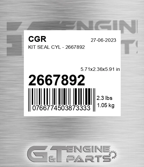 2667892 Kit Seal Cyl - for CGR