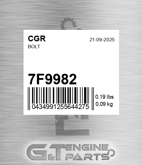 7F9982 Bolt