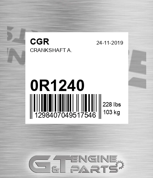 0R1240 Crankshaft A. for CGR