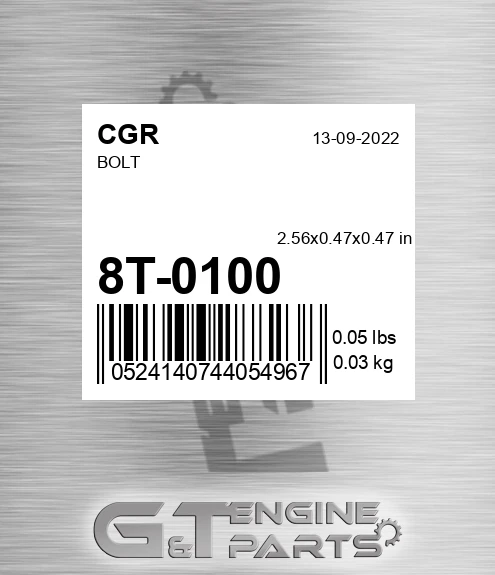 8T-0100 Bolt