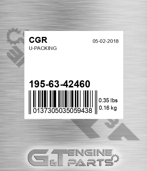 195-63-42460 U-packing for CGR