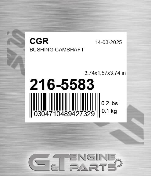 216-5583 Bushing Camshaft