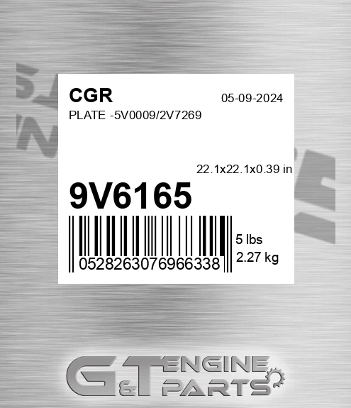 9V6165 CGR Plate -5v0009/2v7269